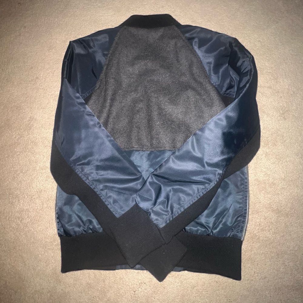 J Crew Pinstripe Bomber Jacket - Sz XS - Picture 11 of 15